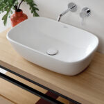 Lavabo Appoggio 58.5x38.5 cm tre colori - NARCISO