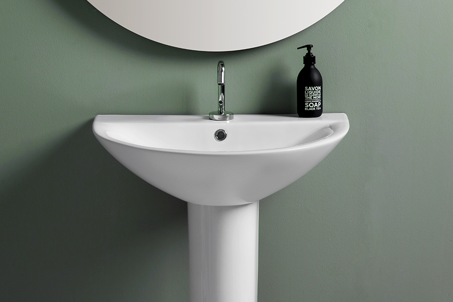 LA2509-LA2510+CO2511 Lavabo sospeso L65 con Colonna o semicolonna- SIMPLY - immagine 1