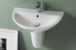 Lavabo sospeso con semicolonna o colonna L60- SIMPLY
