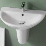 Lavabo sospeso con semicolonna o colonna L60- SIMPLY
