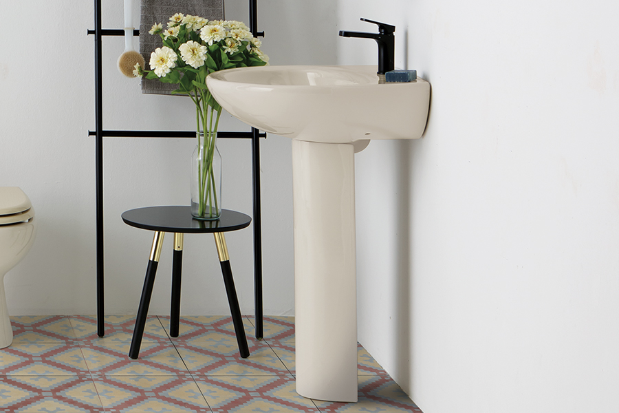LA2668-CO2669 Lavabo colore Champagne e Bianco - Serie YOUNG - immagine 1