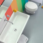 Lavabo a canale 120x45 cm - Infanzia