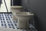 WC e Bidet Champagne - Scarico a Pavimento o Parete  - Serie Fly