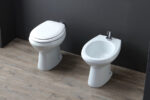 Vaso con scarico a Pavimento e Bidet Monoforo - Fly