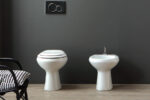 Vaso con scarico a Pavimento e Bidet Monoforo - Fly - immagine 2