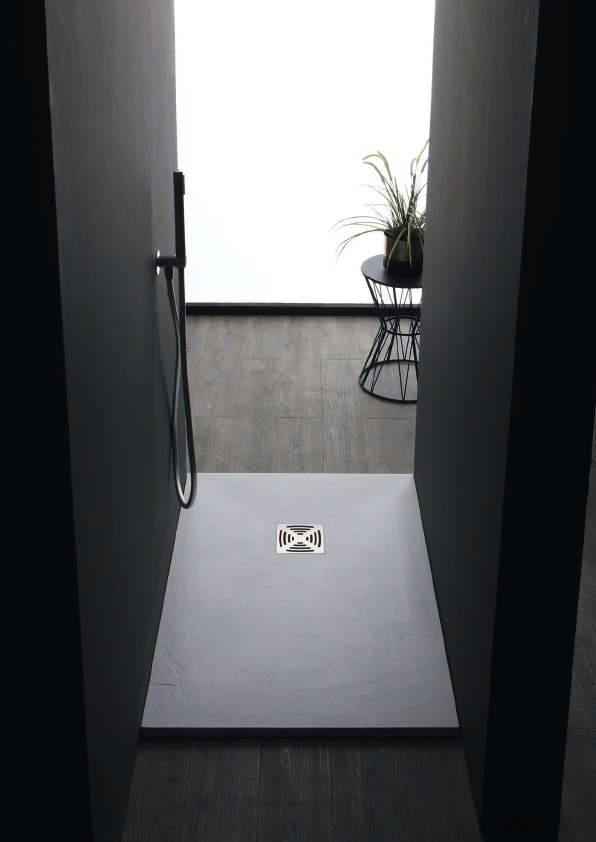 BIANCO Piatto doccia in marmoresina 90x90 h2.5 angolo bianco o colorato - immagine 1