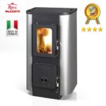 Stufa a legna Mara silver Acciaio 7kw - Royal Palazzetti