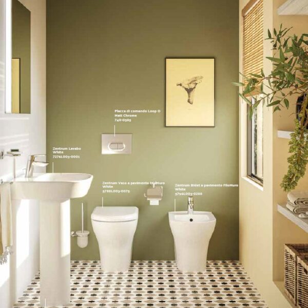 Vaso e bidet economico a pavimento - ZENTRUM