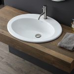 Lavabo ad incasso soprapiano  56cm- Sole