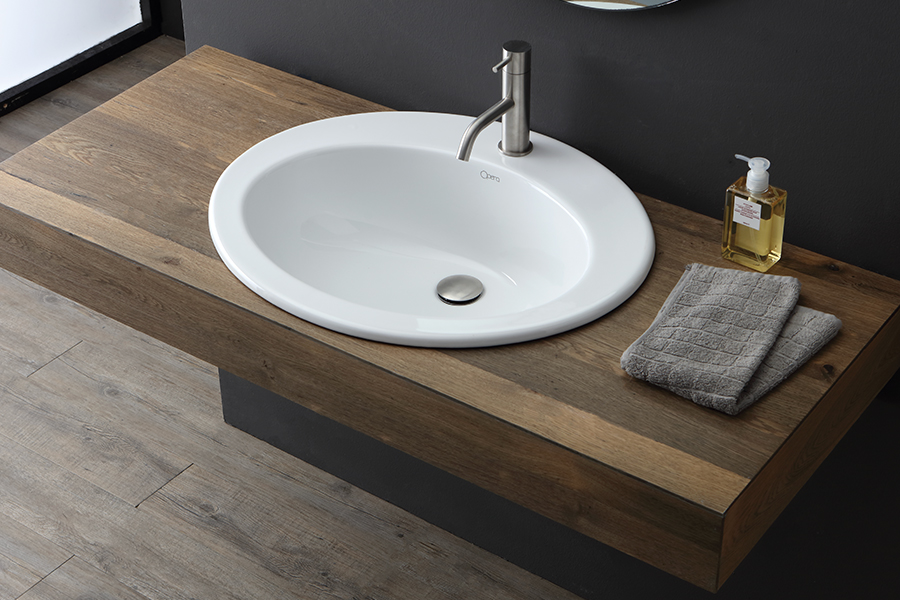 LA1682 Lavabo ad incasso soprapiano 56cm- Sole - immagine 1