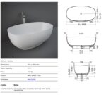 Vasca da bagno opaca bianca 140 x 75 - immagine 2