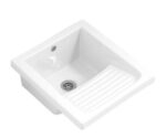 Lavapanni in ceramica 51x45 con mobile - immagine 2
