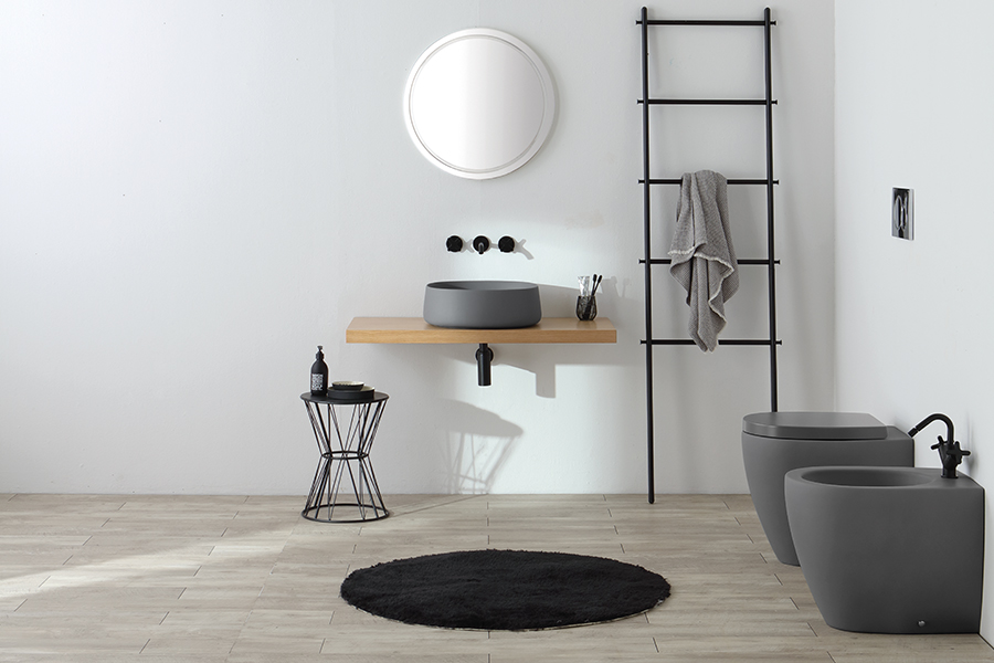 AIDA TOPO TERRA Coppia Vaso Senza Brida & Bidet terra - Aida Colorato - immagine 1
