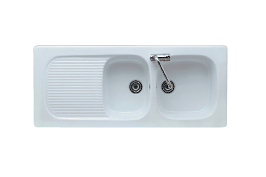 LAVELLI6 Lavello da cucina in ceramica incasso L116 - immagine 1