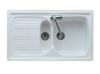 Lavello da cucina una vasca 1/2 in ceramica incasso