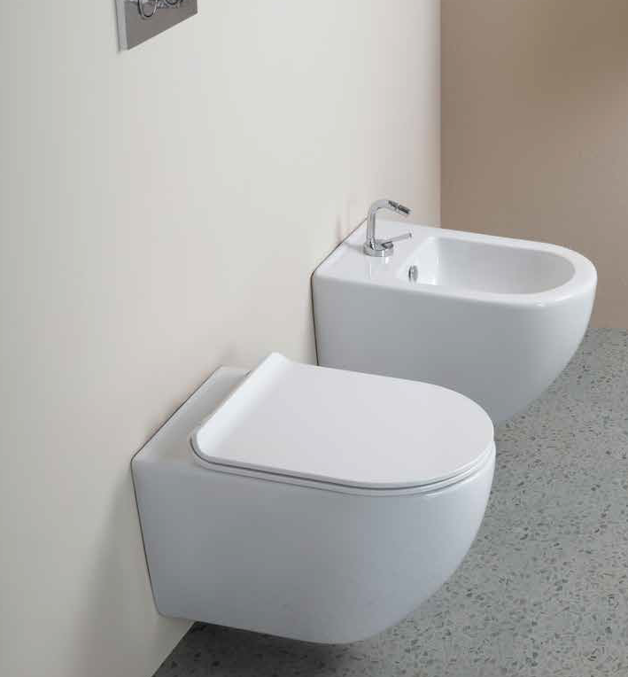 VA1613.IM-BI1963IM-CV1595-e1728557694415 Coppia Sanitari sospesi senza brida Music Vaso+Bidet+Coprivater - immagine 1