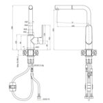 Miscelatore Cucina estraibile acciaio inox- Flat - immagine 2